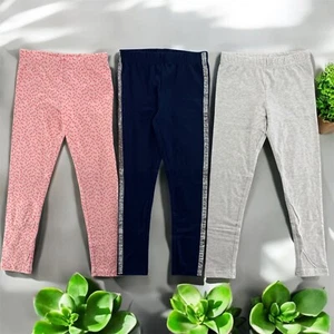 Simple Joys Carter’s Girls Legging Pink Hearts Blue Glitter Gray Pants Sz 7 3Pk - Picture 1 of 7