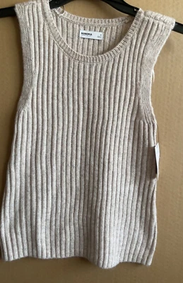 WOMEN'S SMALL SONOMA SWEATER TANK TOP TAN NWT - Image 1 of 4