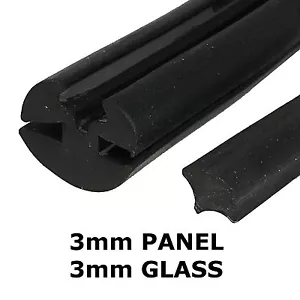 Rubber Window Windscreen Seal 3mm x 3mm with Filler Fillet Strip Price Per Metre - Picture 1 of 5
