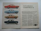 1965 Chevrolet Impala, Chevelle, Corvair, Nova Ss Vintage Ad From Estate--'65