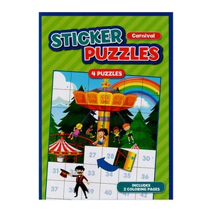 Carnival Sticker Puzzles – 4 Scrambled Sticker Puzzles and 2 Coloring Pages ! - Picture 1 of 7