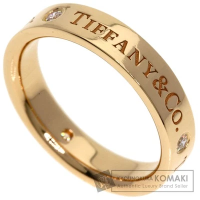 Anillo TIFFANY & Co. Banda Plana 3P Diamantes Oro Rosa K18 Mujer Foto 1 de 4