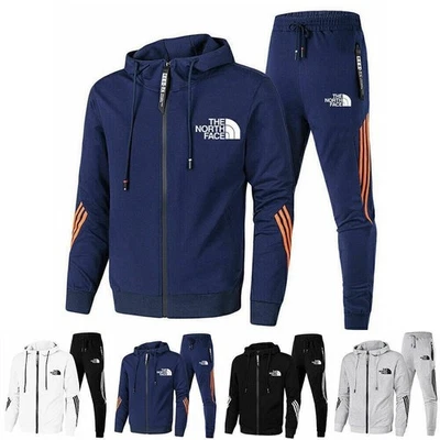 2025 UK North Mens Tracksuit Full Set Long Sleeve Hoodie Top and Jogging Bottoms - Image 1 of 4