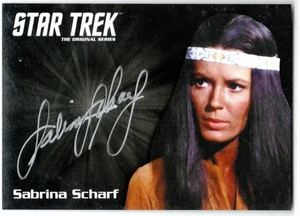 STAR TREK TOS ARCHIVE & INSCRIPTIONS SABRINA SCHARF MIRAMANEE SILVER AUTOGRAPH - Bild 1 von 2