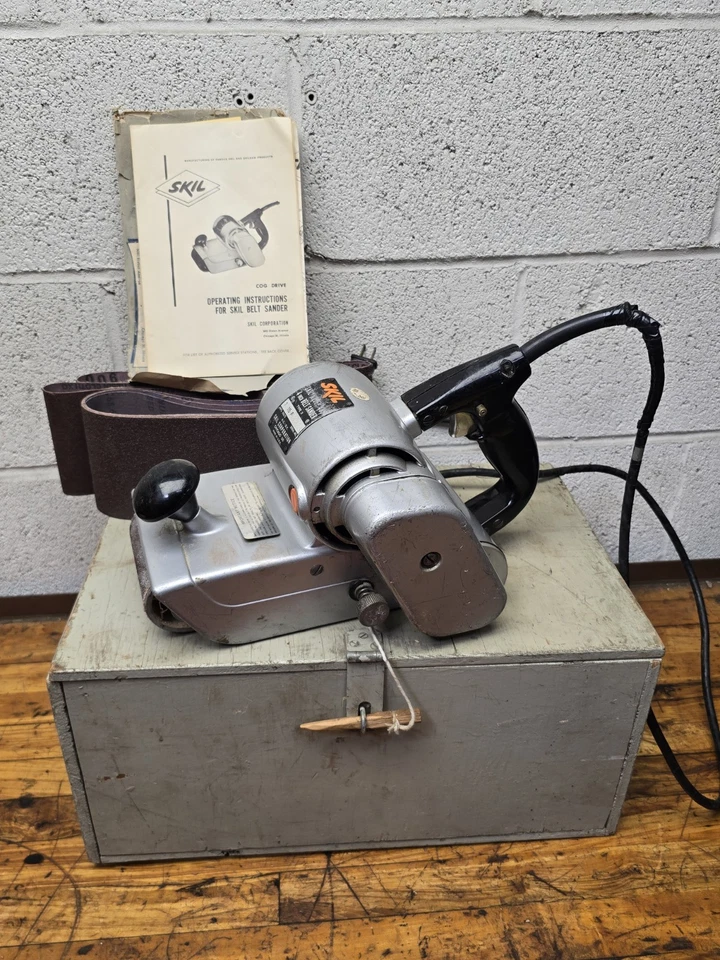 Lijadora de banda Skil vintage 4" modelo 405 herramienta de carpintería Foto 1 de 4