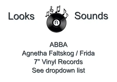 ABBA / AGNETHA FALTSKOG / FRIDA  7" VINYLS - VARIOUS TITLES - EX - Image 1 of 3