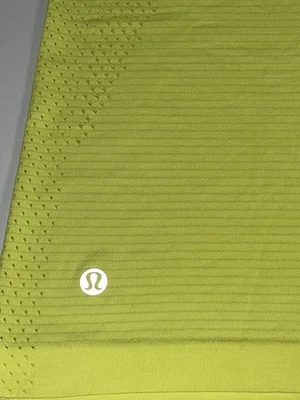 Camisa manga curta Lululemon metal ventilação respiração tamanho 8 amarelo brilhante - Imagem 1 de 4