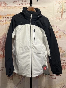 Obermeyer First Chair Jacket Size 10 White Black Style 11236 NWT - Picture 1 of 18