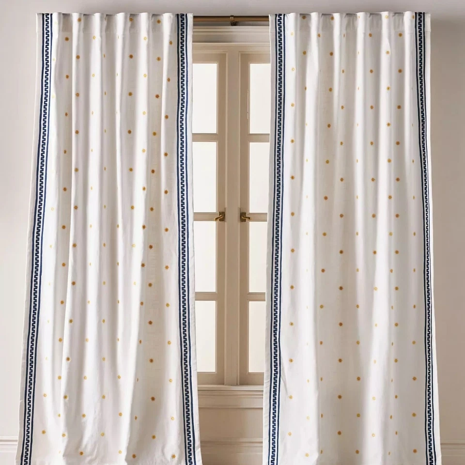 Painel cortina solar Anthropologie Icon – Bordado – 108x50 – Novo com etiquetas - Imagem 1 de 4