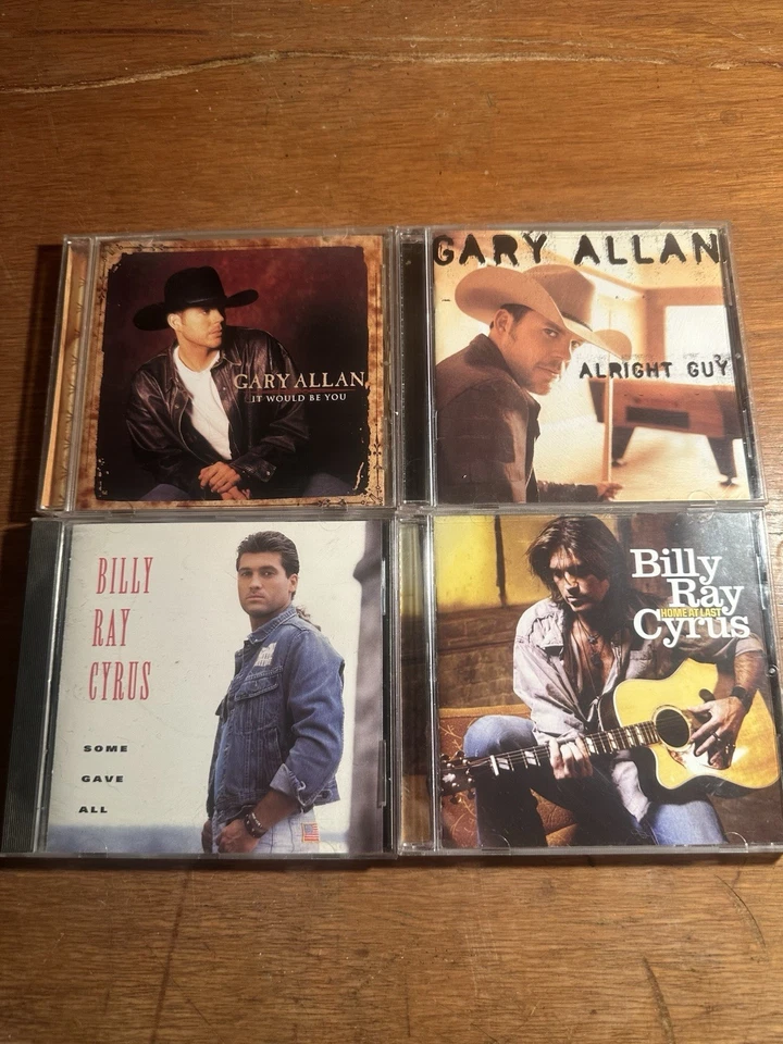 Lot Of 4 Country CDs 2 Gary Allan & 2 Billy Ray Cyrus Foto 1 de 4