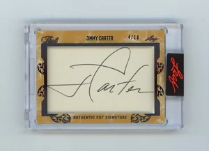 Jimmy Carter 2022 Leaf Pearl Cut Signature Autogramm signed Auto - Bild 1 von 2