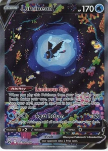 2023 Pokémon TCG Crown Zenith Lumineon V #GG39/GG70 NM - Picture 1 of 2