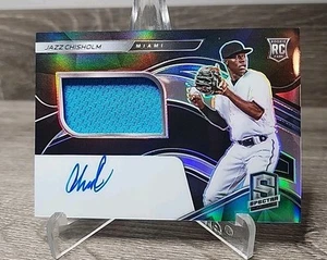 2021 Spectra Rookie Jersey Auto Jazz Chisholm #112 072/199 (AU, MEM(RC) Yankees - Picture 1 of 3