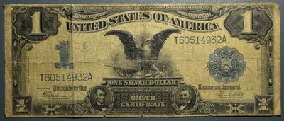 1899 $1 SILVER CERTIF LARGE NOTE Black Eagle Speelman/White Fr# 236 Gr: VG A5644 - Image 1 of 2
