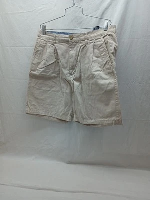 St Johns Bay Men's Sz 36 Khaki Tan Comfort Fit Classic Pleat Front Shorts  - Image 1 of 4