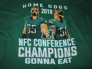 2018 PHILADELPHIA EAGLES NFC Champions "HOME DOGS Gonna Eat" (2XL) T-Shirt - Picture 1 of 4