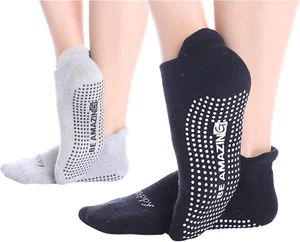 Non-Slip Socks Yoga Barre Pilates Hospital Maternity Sock W/Grips for Women Men - Picture 1 of 12