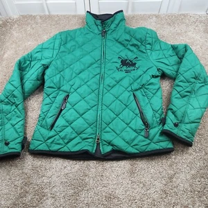 Polo Ralph Lauren Winter Cup Polo Club Crest Puffer jacket Green Quilted Medium - Picture 1 of 8
