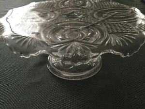 GLASS SERVING MINI CAKE PLATE 8 inches diameter - Picture 1 of 3