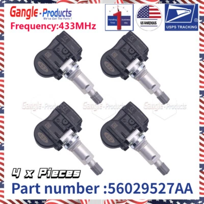 4x 56029527AA Tire Pressure Sensor For 2012-2013 Chrysler 200 Dodge Avenger TPMS - Image 1 of 4