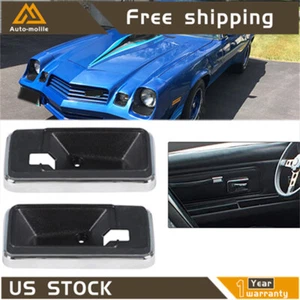 Juego de 2 tazas bisel manija puerta interior izquierda+derecha para Firebird Camaro 1977-81 estilo - Imagen 1 de 7