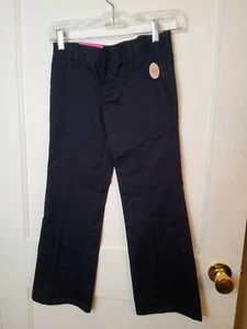 NWT French Toast Girls 8, Navy pants, Boot cut, School Uniform, adjustable waist - Picture 1 of 6