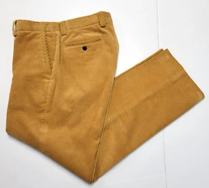 ORVIS Flat Front CORDUROY Casual Pants Men's 34x31 Tan Brown 100% Cotton 34 - Picture 1 of 6
