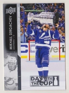 21-22 Upper Deck Mikhail Sergachev DÍA CON LA COPA Tampa Bay Lightning 2021 - Imagen 1 de 1