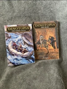 Dinotopia book Lot / 2 Ct / The Maze / Thunder Falls Paperback Fantasy / Sci Fi - Picture 1 of 5