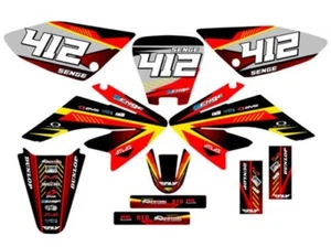 2004-2013 CRF 70 SURGE Red Senge Graphics Kit Compatible with Honda - Picture 1 of 10