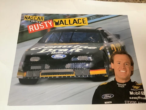 RUSTY WALLACE MILLER 1995 POST CARD 10” X 8” Cover