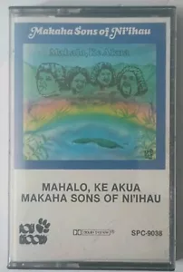Makaha Sons Of Ni'ihau Mahalo Ke Akua Very Rare Cassette Tape Hawaiian Mele VG - Picture 1 of 6