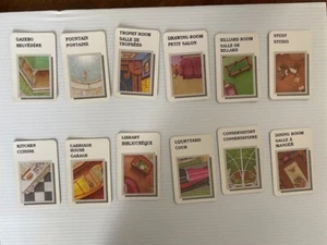 Clue Master Detective 1988 All 12 Location / Room Cards Replacement Parts - Bild 1 von 2