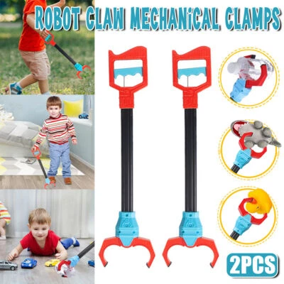 2PCS Large Five-Claw Mechanical Arm Garbage Grabber Red Reacher Tool Clamp AU - image 1 of 4