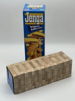 ⭐️ Vintage JENGA Wooden Block Tower Outdoor Drinking Party Game MB GAMES 2000 ⭐️ - Image 1 of 3