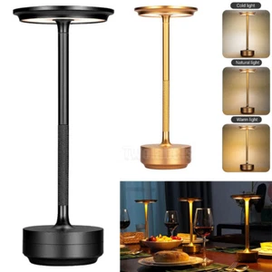 Wireless LED Touch Sensor Desktop Night Light Rechargeable Reading Table Lamp - Picture 1 of 10