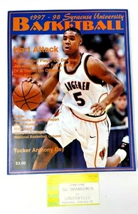 1997-98 Syracuse Basketball Yearbook Press Book Program & Ticket Stub - Picture 1 of 3