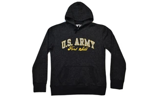 J. America Womens U.S. Army Fort Sill Metallic Black Heather Hoodie New M - Picture 1 of 5