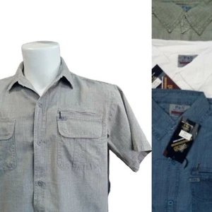 Camicia Uomo 100% Cotone con taschino Comfort Regular Fit Mezza Manica Corta - Foto 1 di 9
