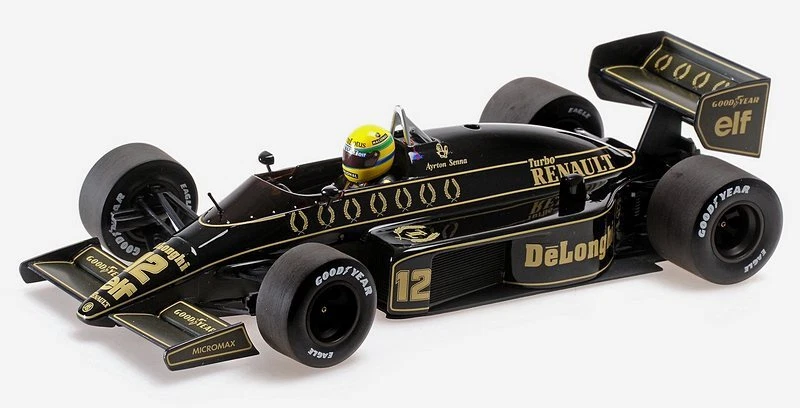 Minichamps 540863812 1/18 Lotus Renault 98T Ayrton Senna 1986 Versione Sporca