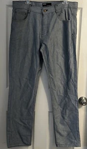 QRUEL JEANS COMPANY Men 36X30 Embroidered Pocket Cotton Denim Gray Jeans - Picture 1 of 7