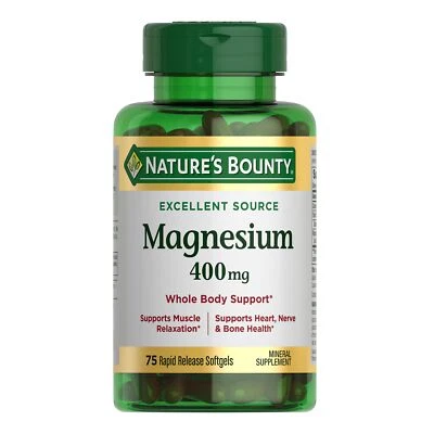 Magnesium Whole Body Support Supports Heart Nerve and Bone Health. 400 mg 75 ... - Image 1 of 4