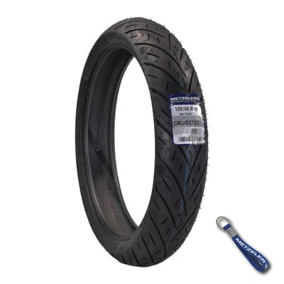 Metzeler Cruisetec 130/60B19 66H REINF TL Motorcycle Front Tire w/ Keychain - Image 1 of 4