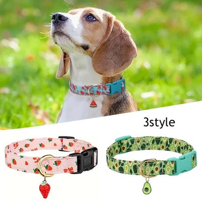 Fruit Pattern Pet Dog Collar Pet Collar With Fruit Metal Pendant Simple Fashion∂ - Image 1 of 4