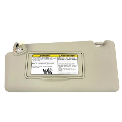 Nissan Rogue 2008-2015 parasol lado del conductor izquierdo beige fabricante de equipos originales con iluminación Foto 1 de 4