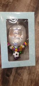 New Soccer ball player Santa Glitter NBC Trading Inc Christmas Ornament NEW #2 - Picture 1 of 12