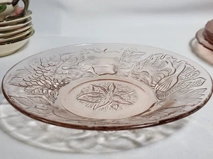 Cuenco de vidrio federal vintage Sharon Cabbage Rose Pink Depression - Imagen 1 de 2