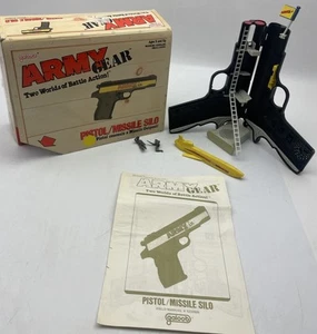 1988 Galoob Army Gear Pistol Gun Missile Silo - Figures Instructions & Box READ - Picture 1 of 13