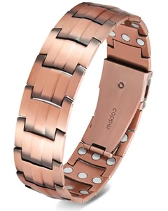 Kupfer Armband für Herren - Ultra 3X Stärke Verstellbar Magnetfeldtherapie Bandage... - Bild 1 von 8