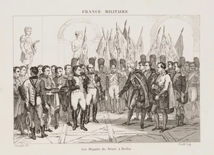 Les Deputes du Senat a Berlin, Rad. Klassizismus Historie Unbekannt (19.Jhd) - Picture 1 of 5